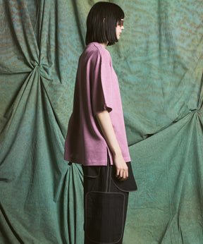 【26SS PRE-ORDER】Russell Mesh Prime-Over Asymmetrical Shirring T-shirt