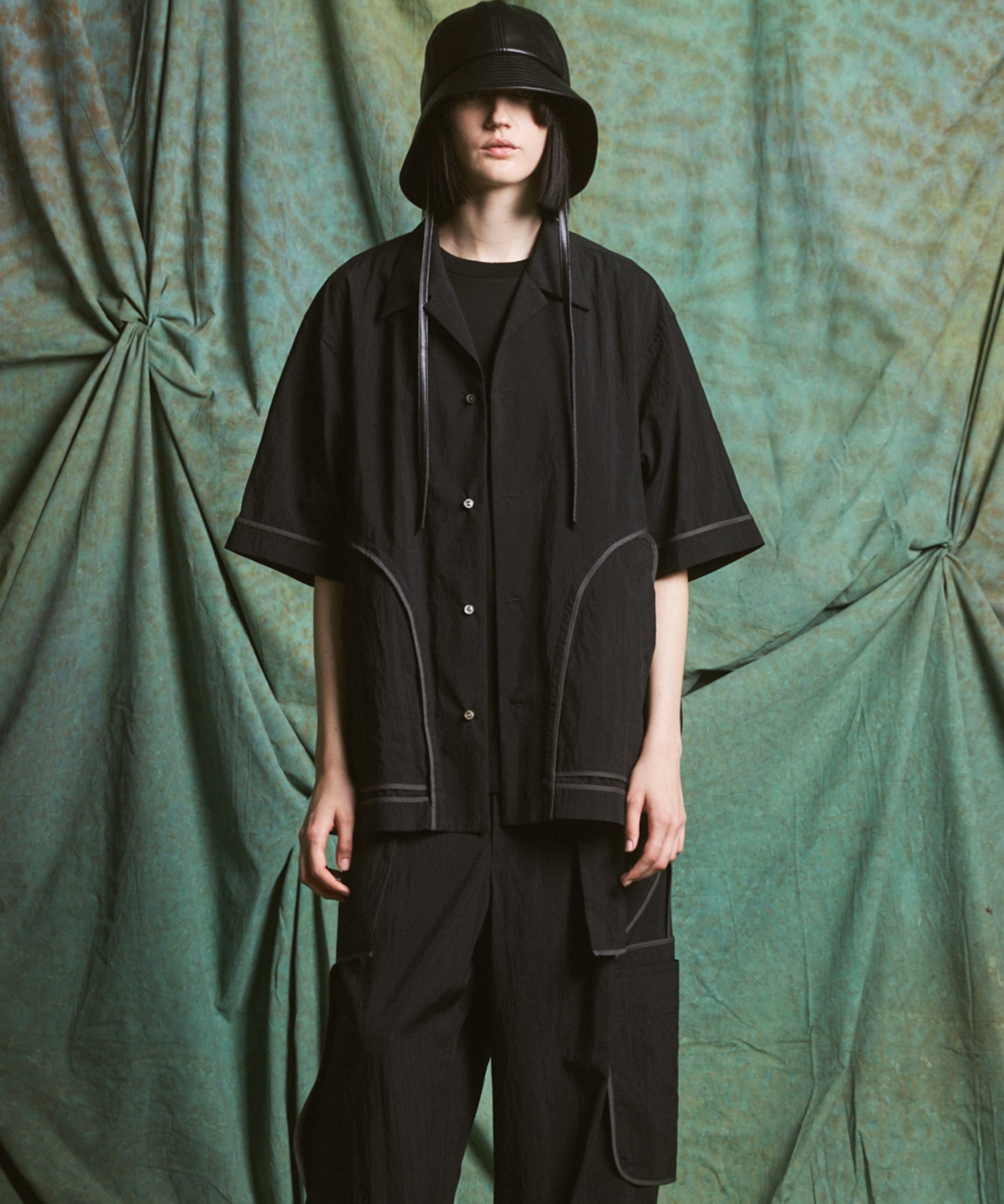 [26SS PRE-ORDER] Airy Striped Gabardine Prime-Over Short-sleeved Shirt