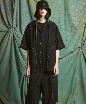 [26SS PRE-ORDER] Airy Striped Gabardine Prime-Over Short-sleeved Shirt