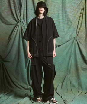 [26SS PRE-ORDER] Airy Striped Gabardine Prime-Wide Two-tuck Pants