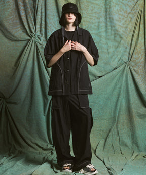 [26SS PRE-ORDER] Airy Striped Gabardine Prime-Over Short-sleeved Shirt
