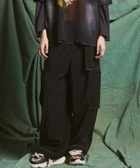 [26SS PRE-ORDER] Airy Striped Gabardine Prime-Wide Two-tuck Pants