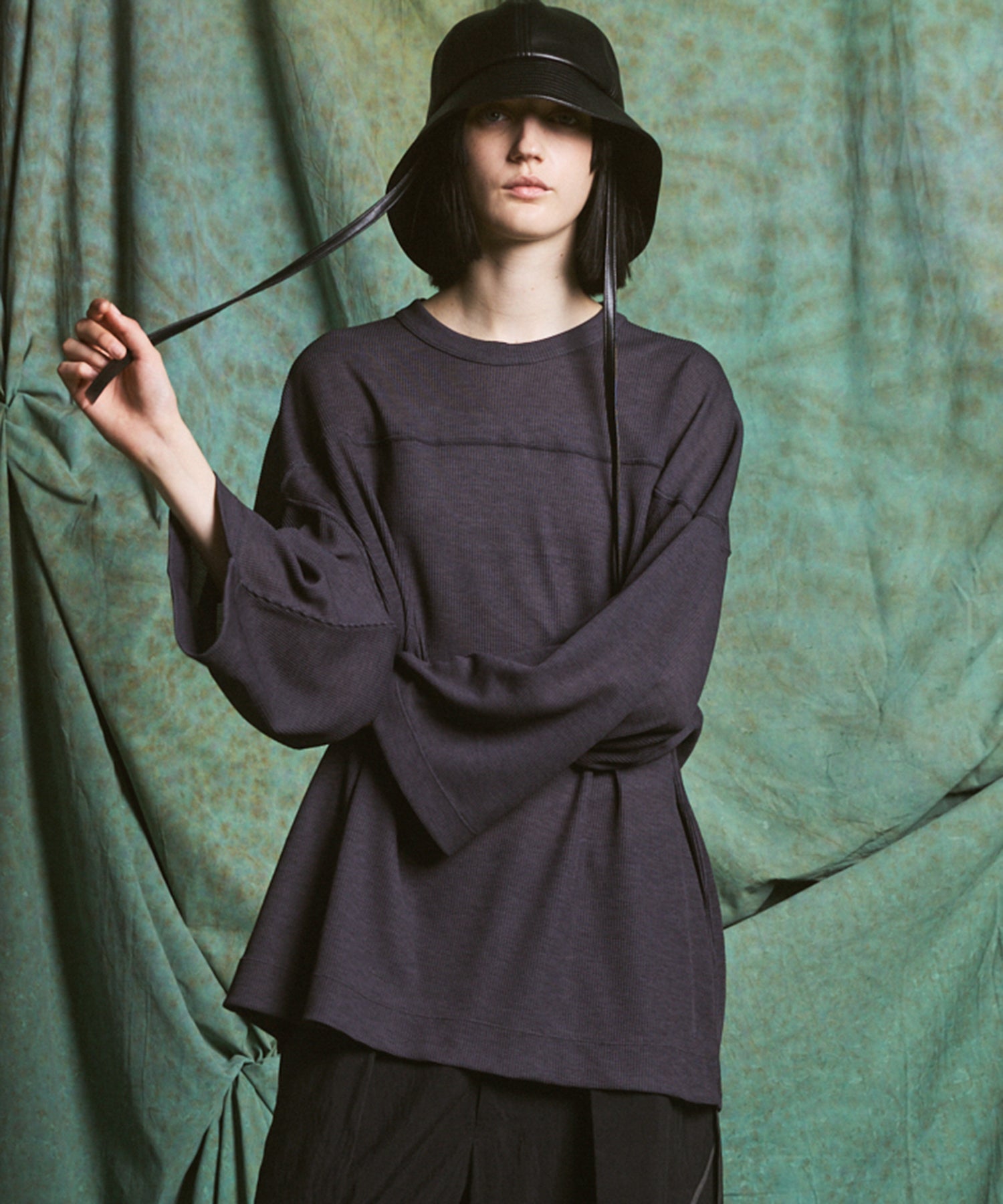 [26SS PRE-ORDER]Birdseye Jersey Mesh Prime-Over Henry Neck Short-sleeved T-shirt