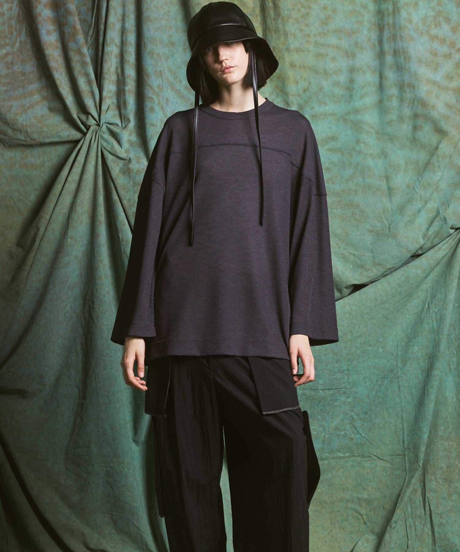 [26SS PRE-ORDER]Birdseye Jersey Mesh Prime-Over Henry Neck Short-sleeved T-shirt