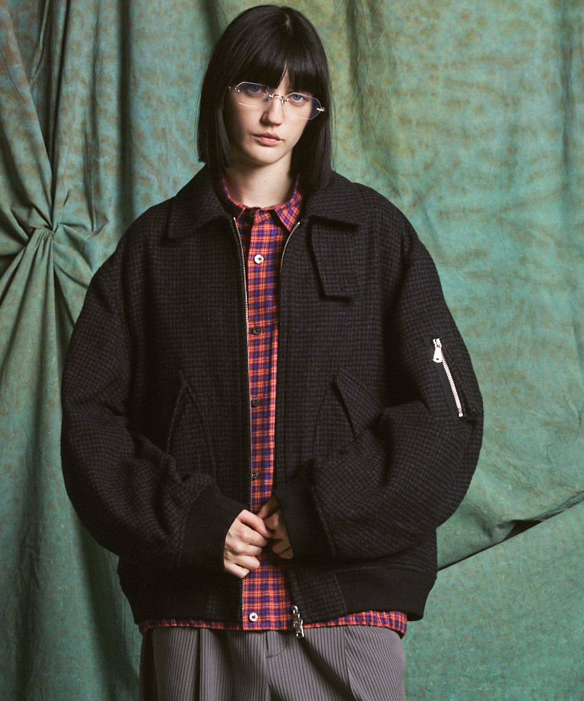 [26AW PRE-ORDER] [Italian dead stock fabric] Prime over regular collar shirt coat