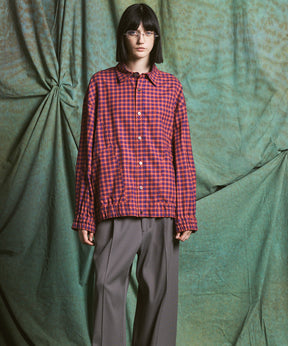 [Italian Dead Stock Fabric] Prime-Over Regular Collar Long Sleeve Shirt