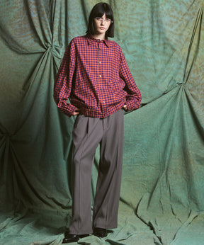[Italian Dead Stock Fabric] Prime-Over Regular Collar Long Sleeve Shirt