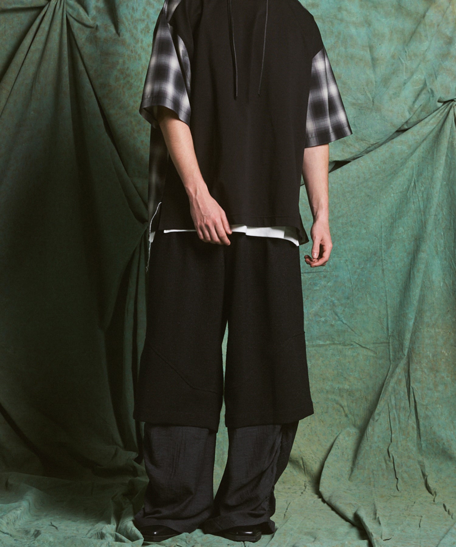 【26SS PRE-ORDER】Tweed Layered Prime-Wide Shirring Detail Pants