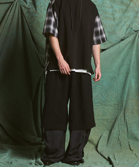 【26SS PRE-ORDER】Tweed Layered Prime-Wide Shirring Detail Pants