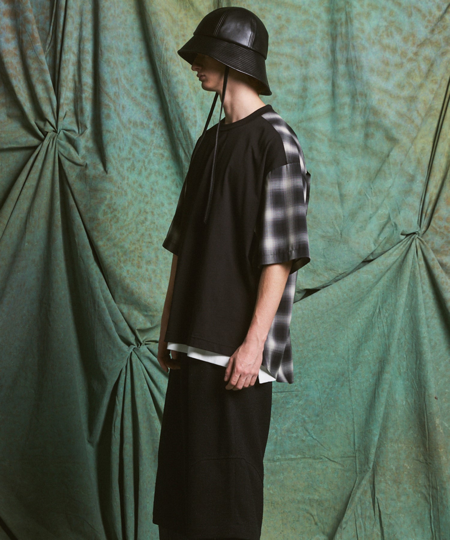 [26SS PRE-ORDER]Birdseye Jersey Mesh Prime-Over Henry Neck Short-sleeved T-shirt