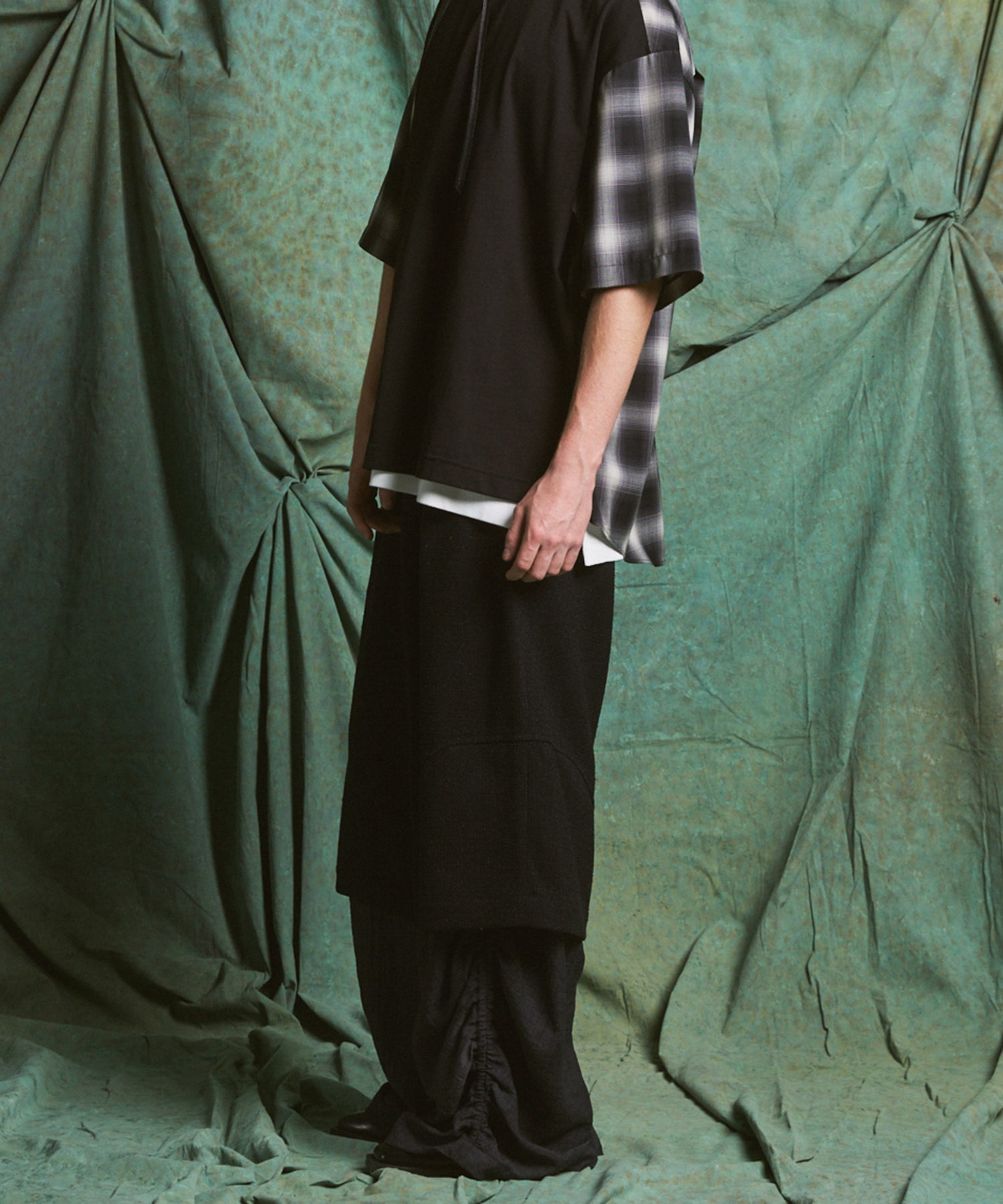 【26SS PRE-ORDER】Tweed Layered Prime-Wide Shirring Detail Pants