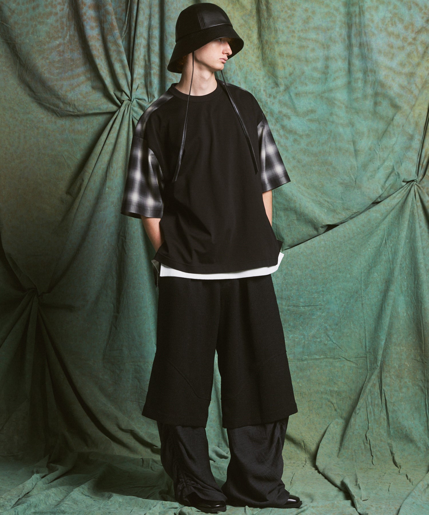 [26SS PRE-ORDER]Birdseye Jersey Mesh Prime-Over Henry Neck Short-sleeved T-shirt