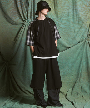 [26SS PRE-ORDER]Birdseye Jersey Mesh Prime-Over Henry Neck Short-sleeved T-shirt