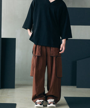 [26SS PRE-ORDER] Airy Striped Gabardine Prime-Wide Two-tuck Pants