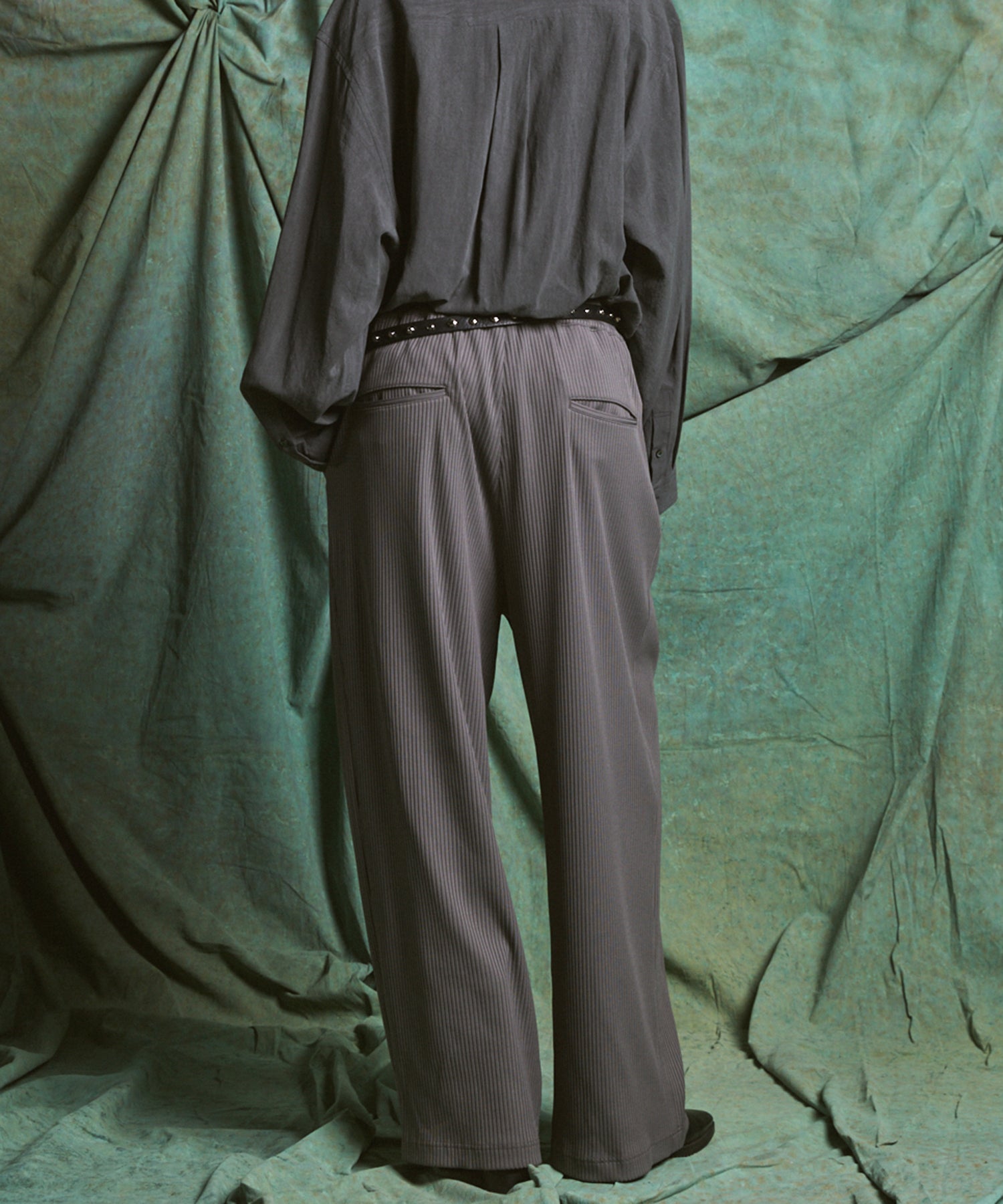 Omega Rib Pin Tuck Prime-Wide Pants