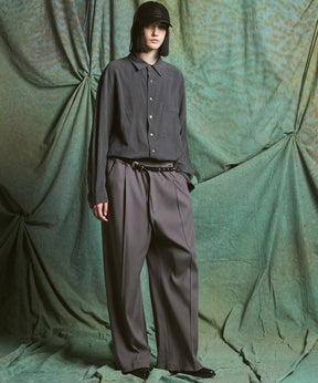 Omega Rib Pin Tuck Prime-Wide Pants