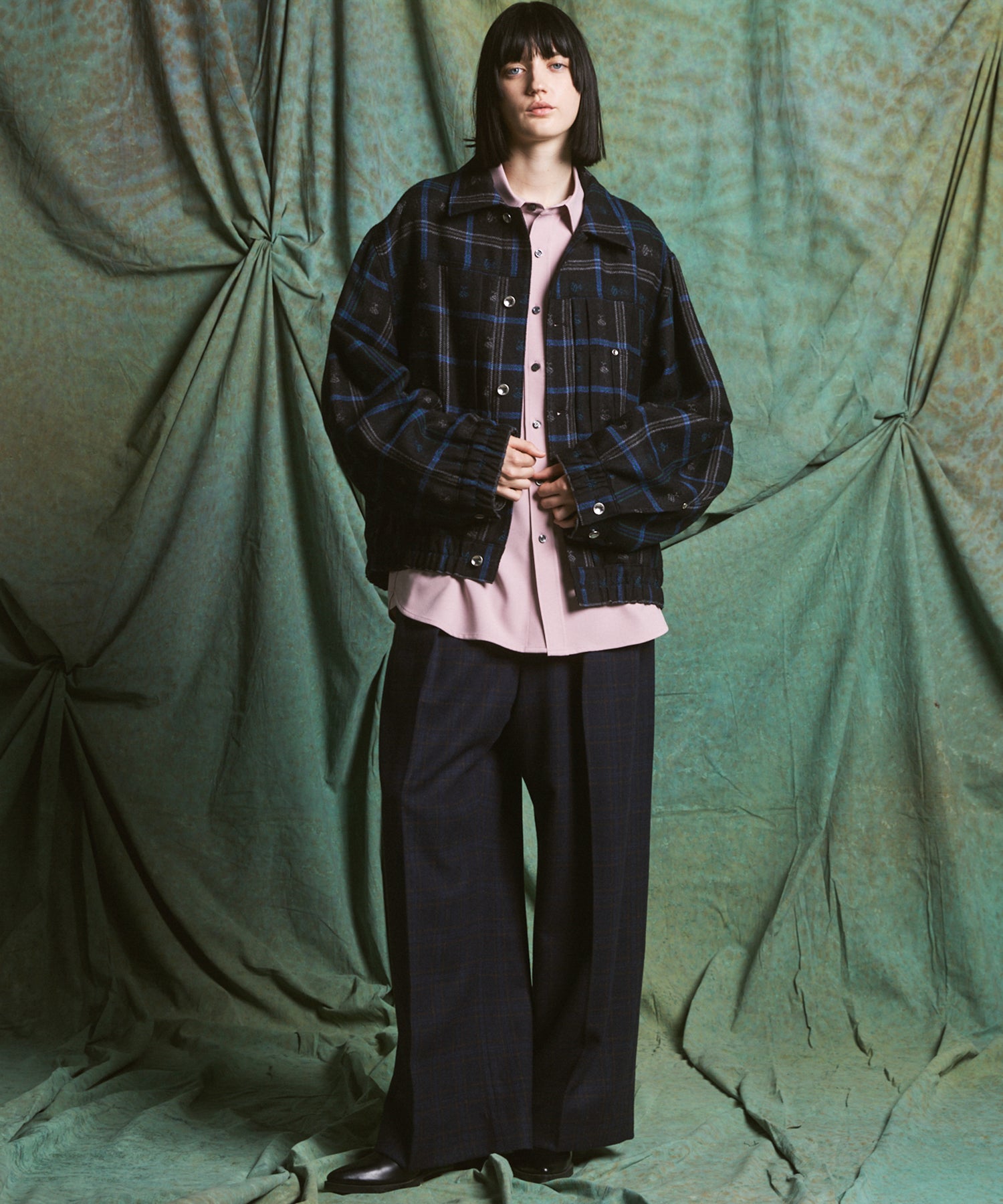 [Italian Dead Stock Fabric] Prime-Over Regular Collar Long Sleeve Shirt