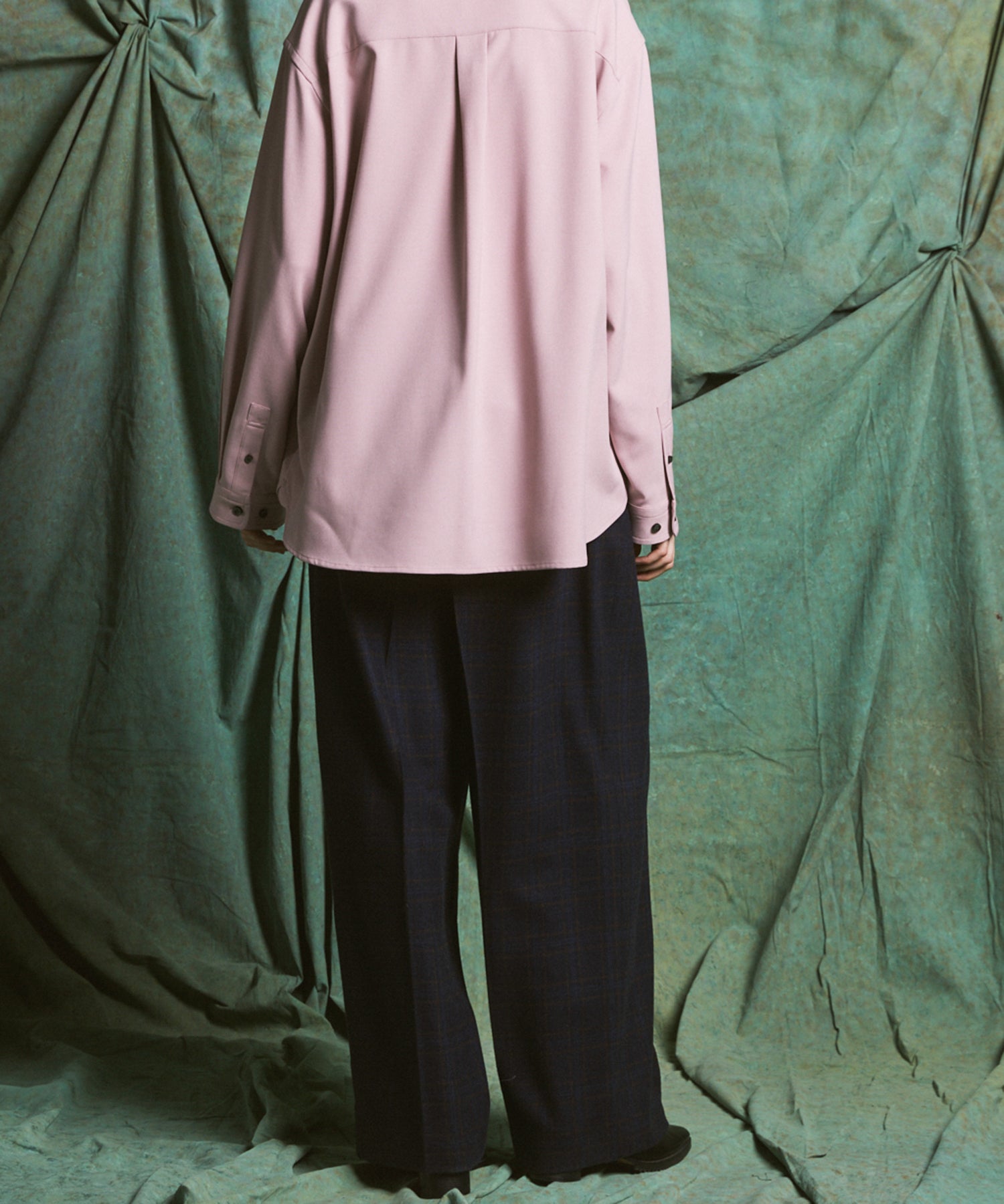 [Italian Dead Stock Fabric] Prime-Over Regular Collar Long Sleeve Shirt
