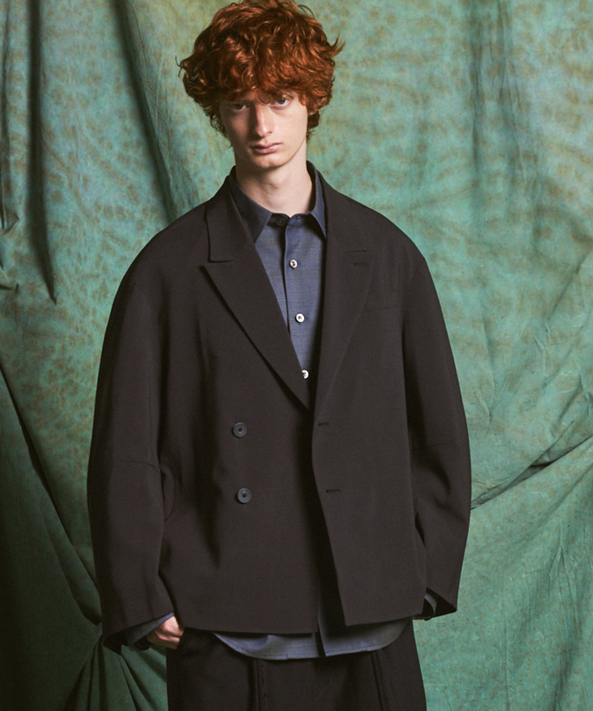 【26AW PRE-ORDER】3D Sleeve Prime-Over Semi-double Breasted Jacket