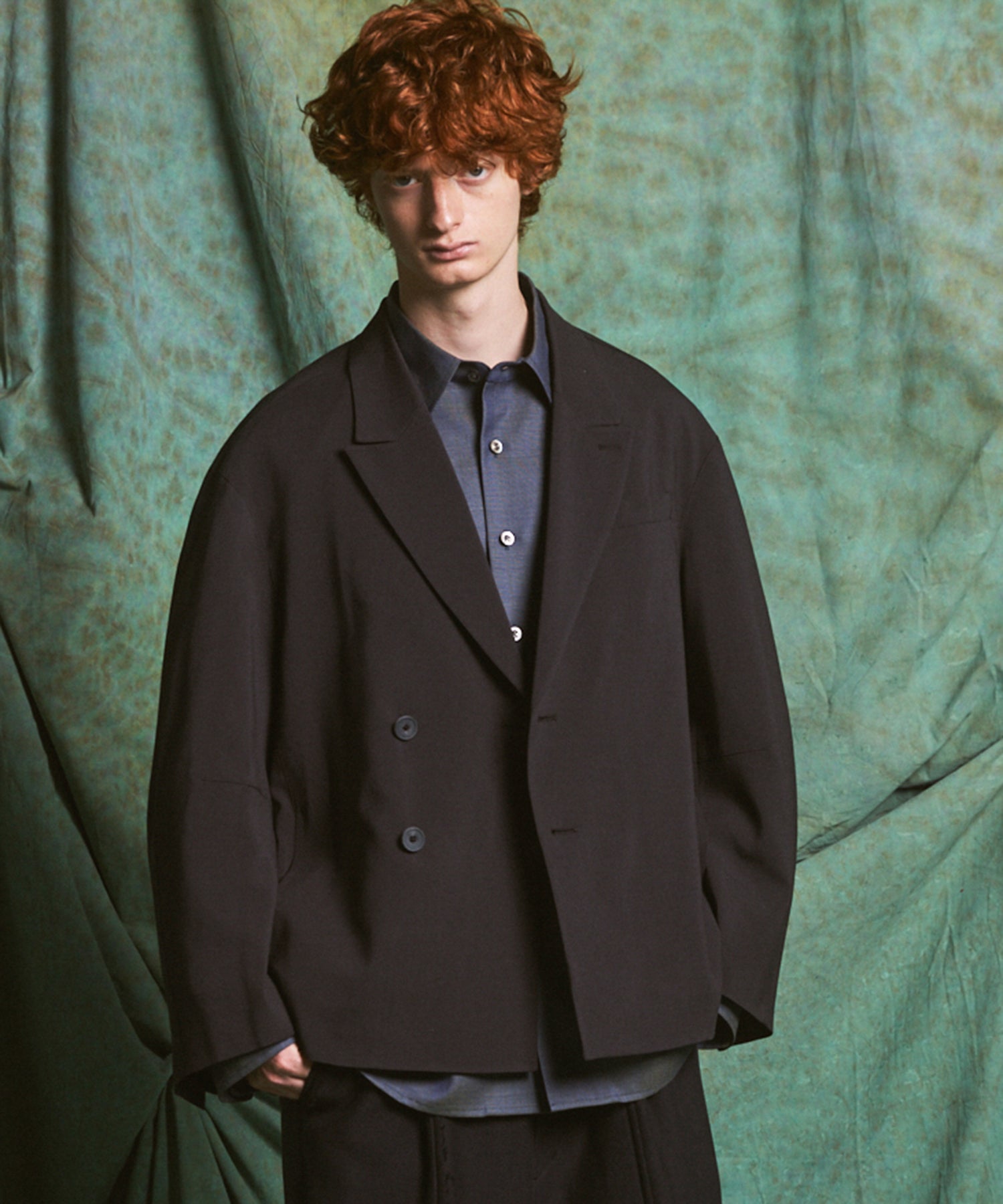 【26AW PRE-ORDER】3D Sleeve Prime-Over Semi-double Breasted Jacket