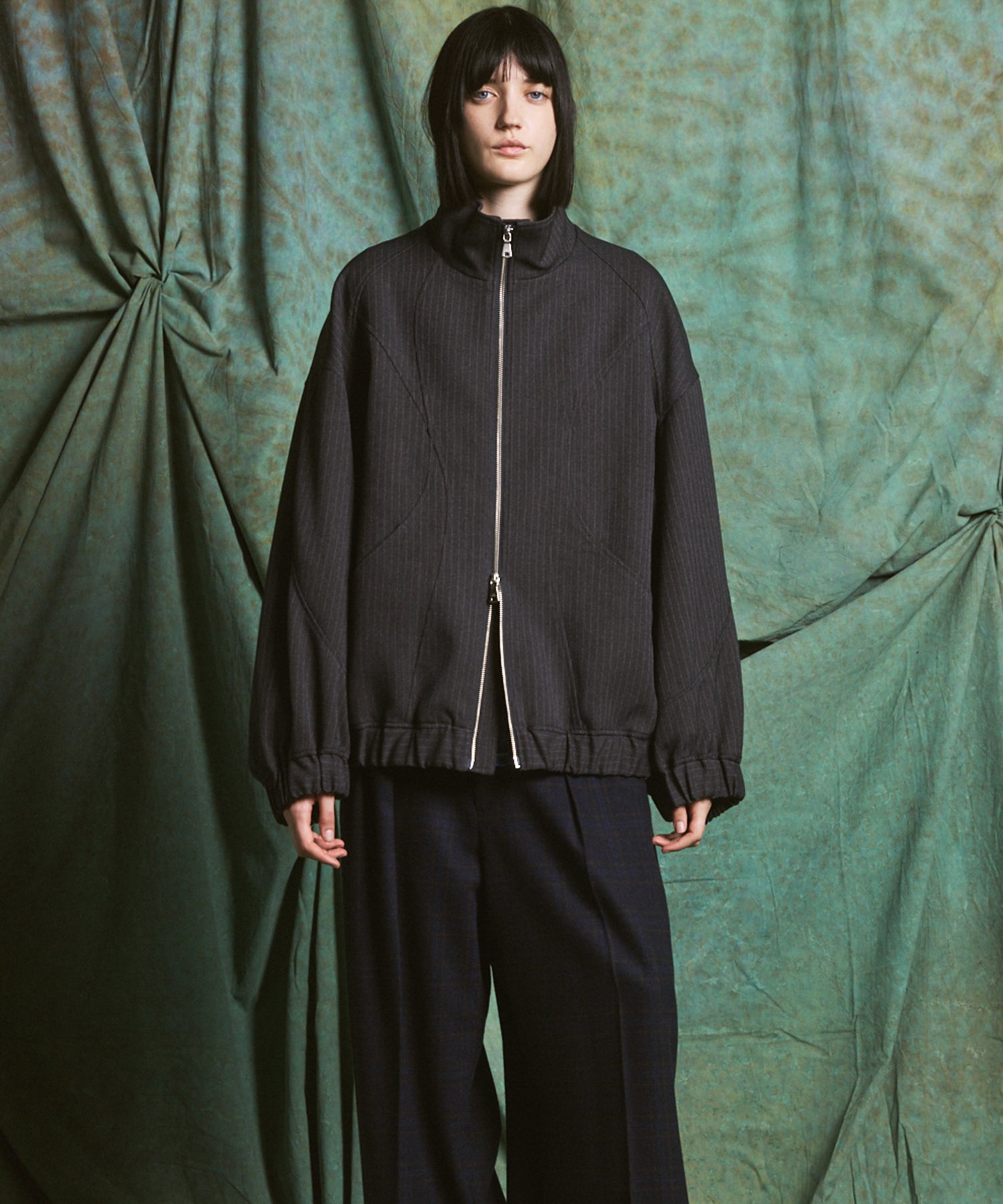 [26AW PRE-ORDER] Curve Switching Prime-Over Stand Collar Blouson