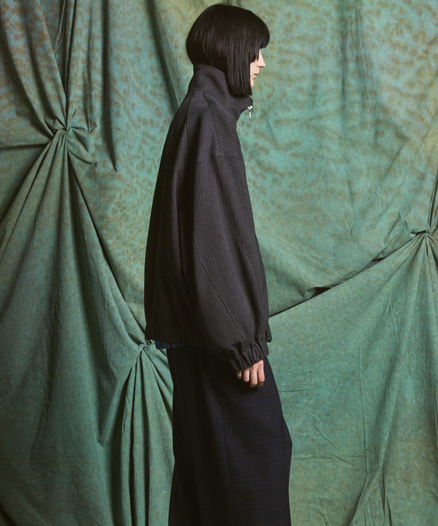 [26AW PRE-ORDER] Curve Switching Prime-Over Stand Collar Blouson