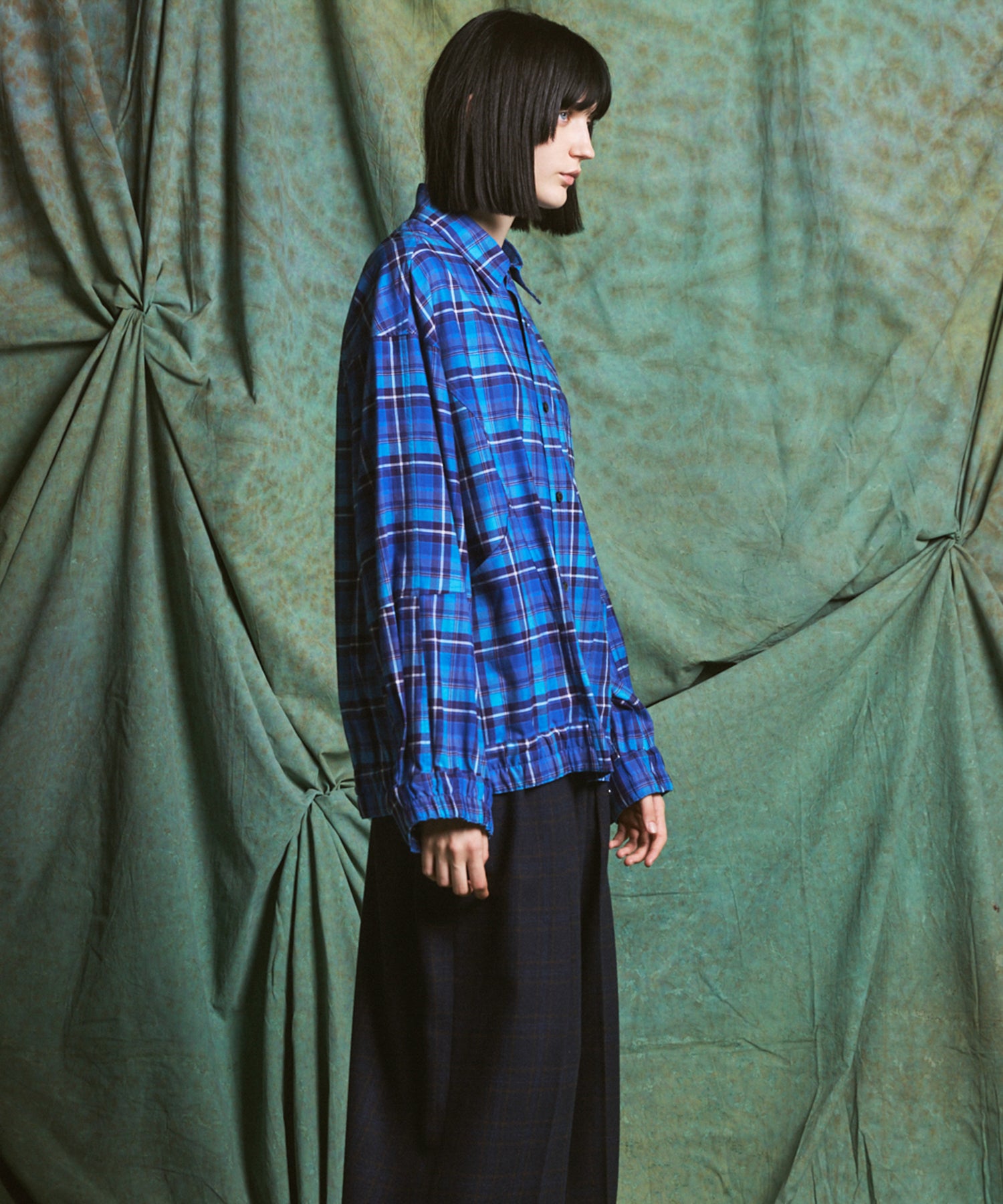 [Italian Dead Stock Fabric] Prime-Over Regular Collar Long Sleeve Shirt