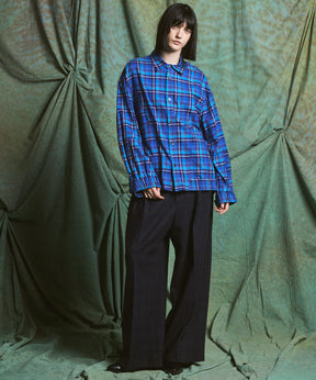 [Italian Dead Stock Fabric] Prime-Over Regular Collar Long Sleeve Shirt
