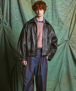 【26AW PRE-ORDER】Sheep Leather Prime-Over Stand Collar Blouson