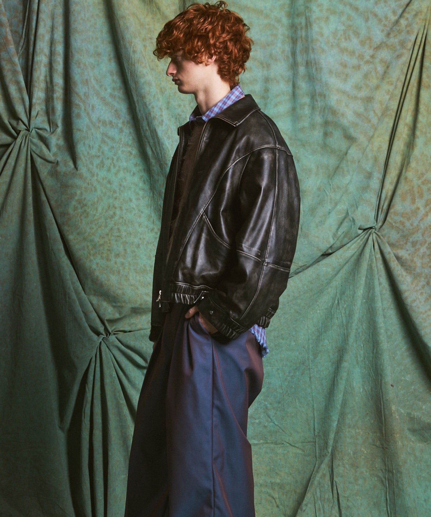 【26AW PRE-ORDER】Sheep Leather Prime-Over Stand Collar Blouson