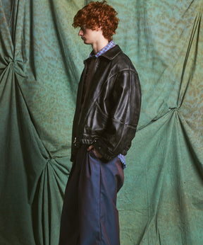 【26AW PRE-ORDER】Sheep Leather Prime-Over Stand Collar Blouson