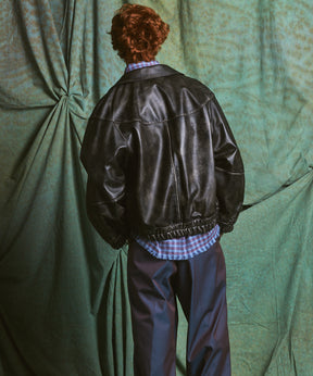 【26AW PRE-ORDER】Sheep Leather Prime-Over Stand Collar Blouson