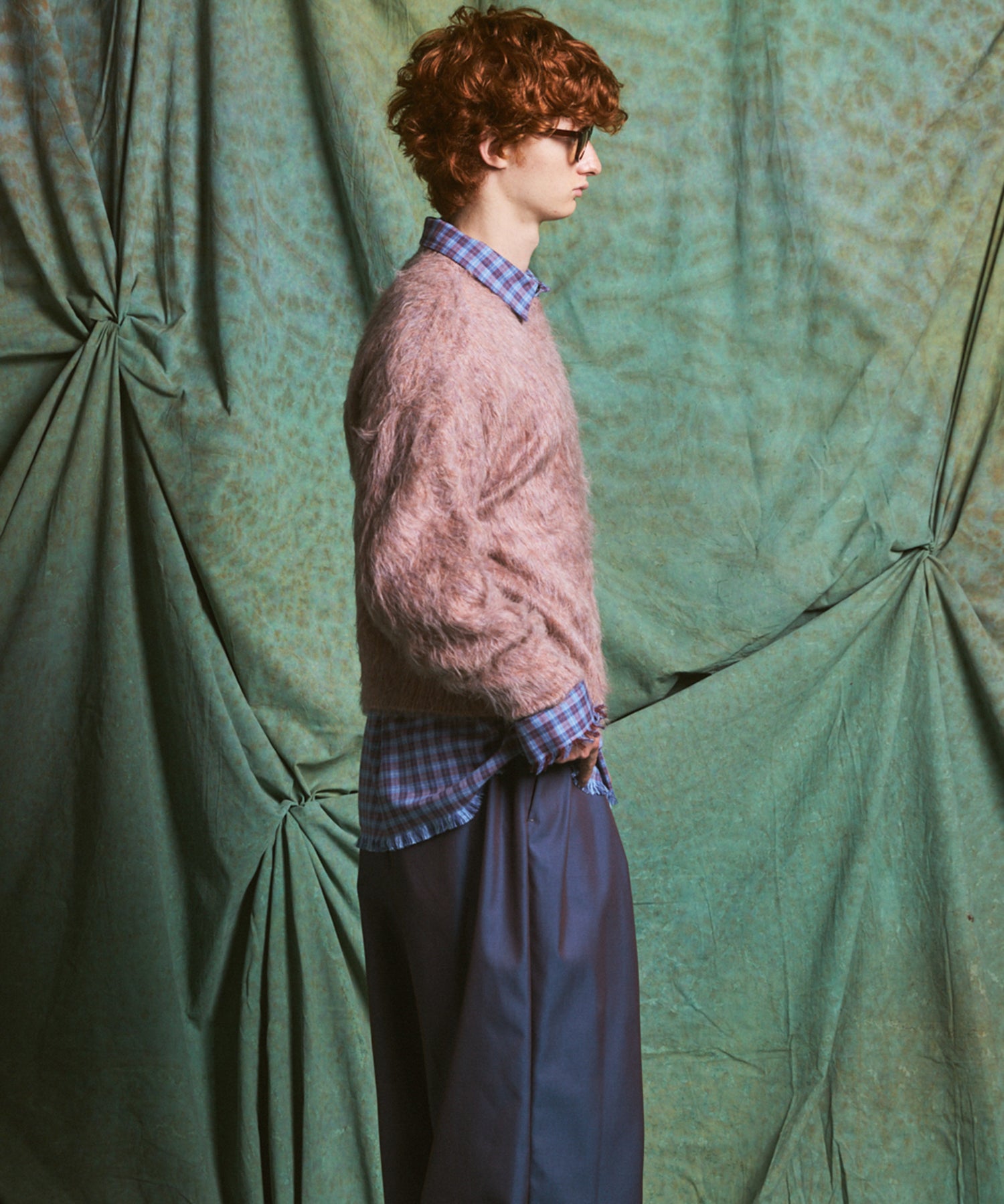 【26AW PRE-ORDER】シャギーニットプライムオーバークルーネックセーター