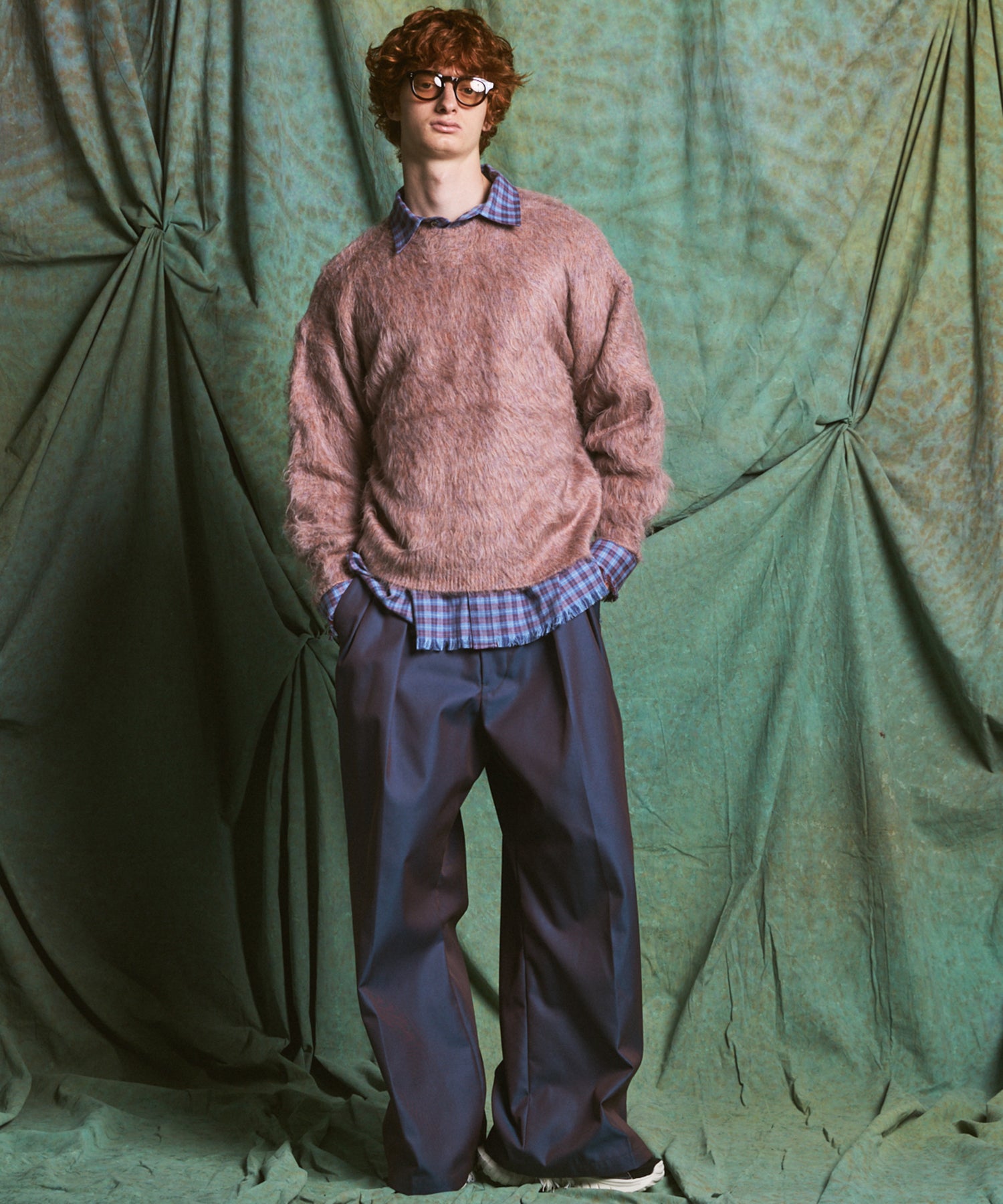 【26AW PRE-ORDER】120/2/2 Suvin Cotton Gabardine Prime-Wide Two-Tuck Pants