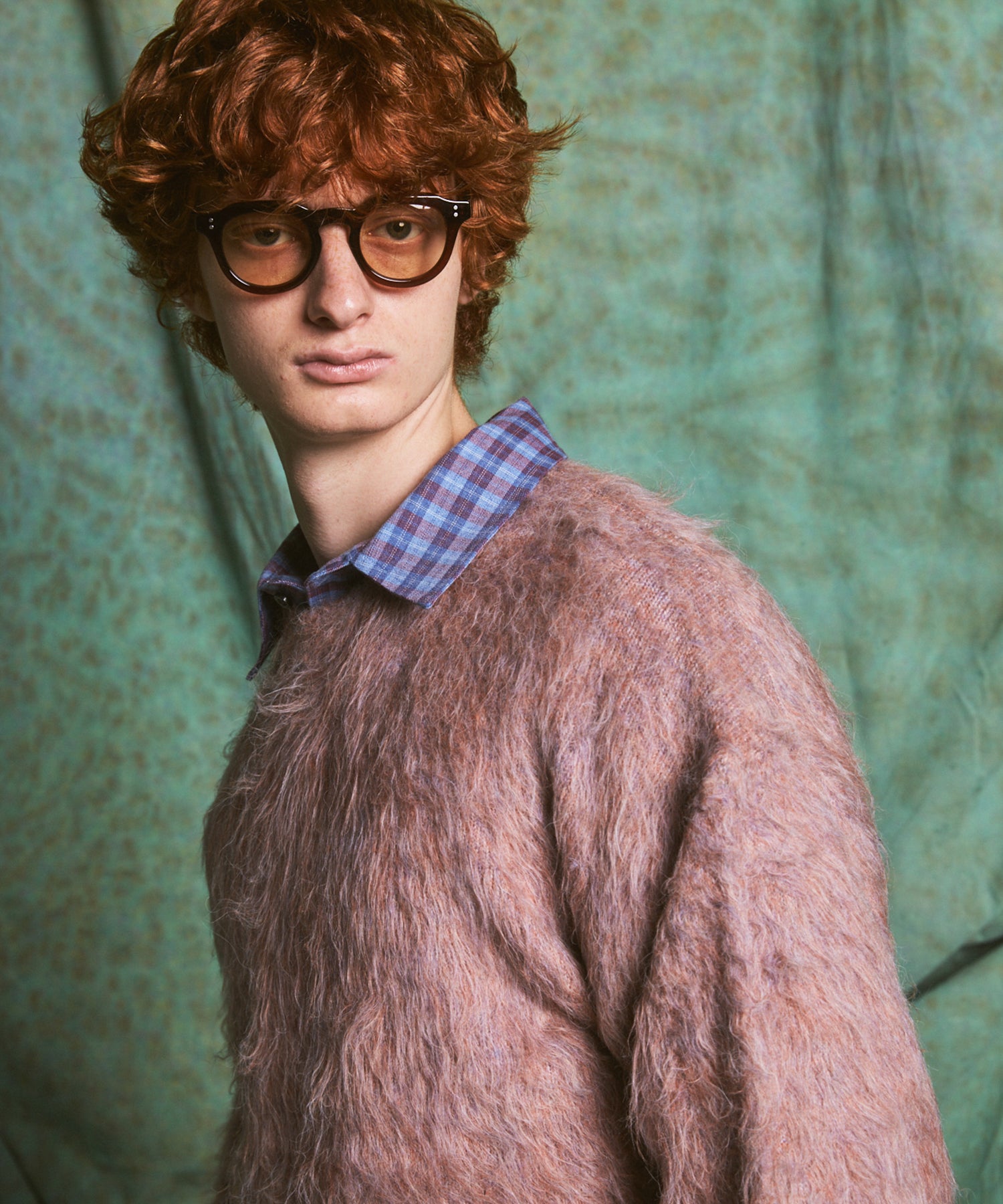 【26AW PRE-ORDER】シャギーニットプライムオーバークルーネックセーター