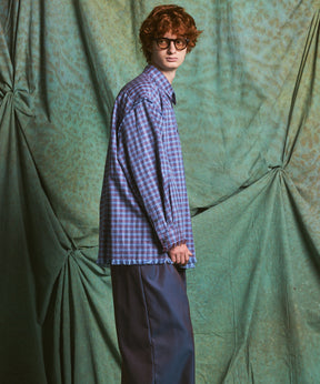 [Italian Dead Stock Fabric] Prime-Over Regular Collar Long Sleeve Shirt