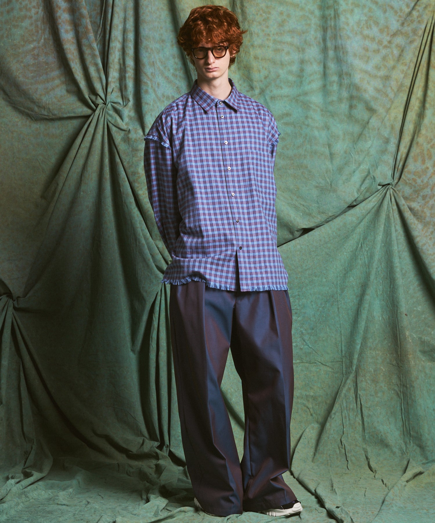 【26AW PRE-ORDER】120/2/2 Suvin Cotton Gabardine Prime-Wide Two-Tuck Pants