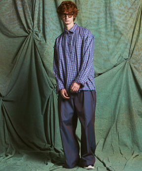 [Italian Dead Stock Fabric] Prime-Over Regular Collar Long Sleeve Shirt