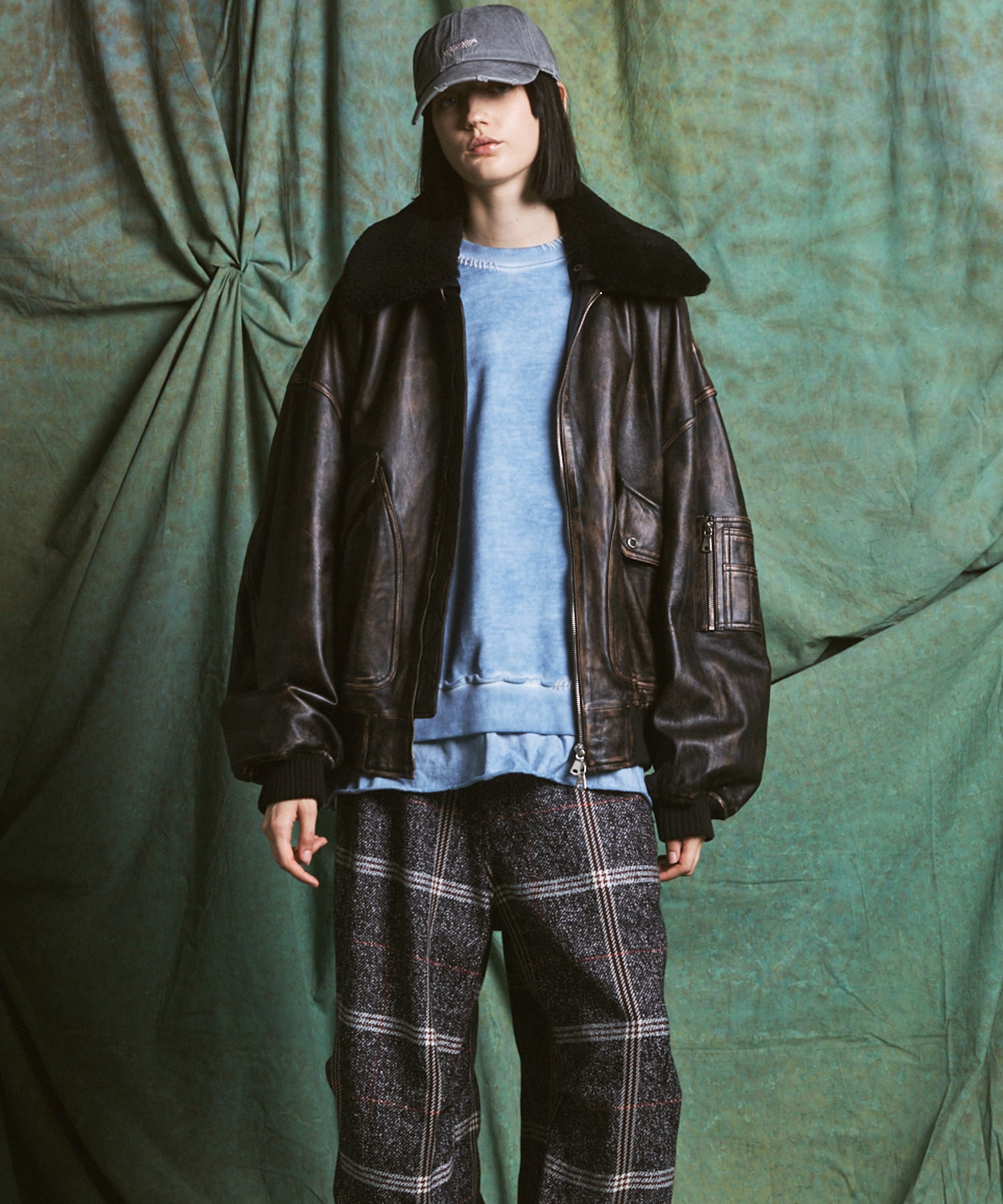 【26AW PRE-ORDER】Sheep Leather Mouton Prime-Over G-1 Flight Jacket