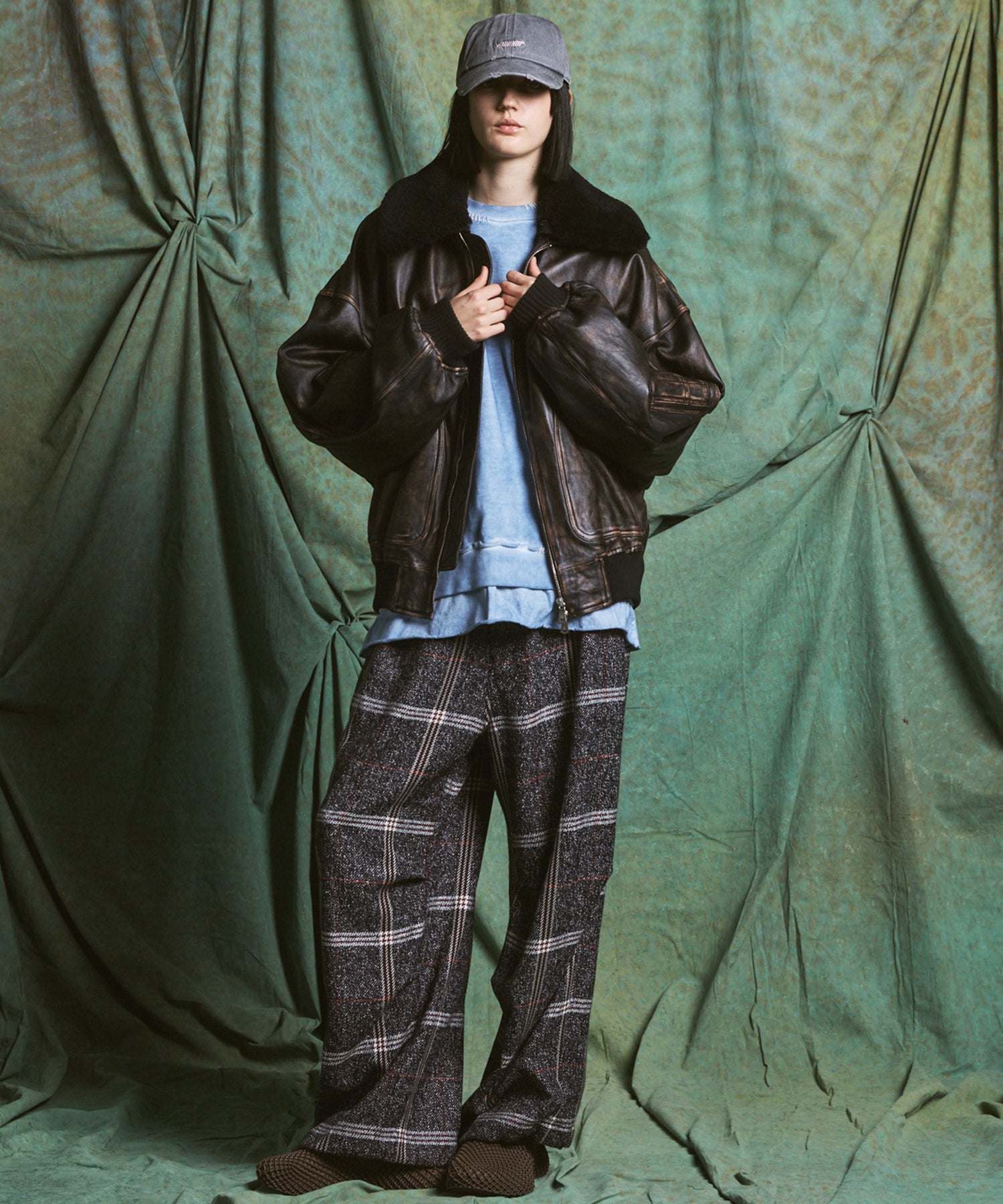 【26AW PRE-ORDER】Sheep Leather Mouton Prime-Over G-1 Flight Jacket
