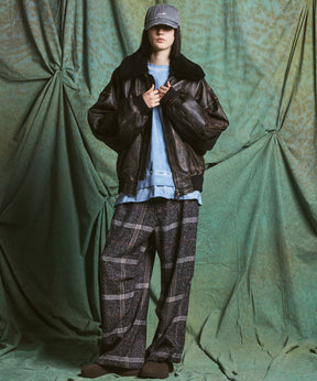 【26AW PRE-ORDER】Sheep Leather Mouton Prime-Over G-1 Flight Jacket