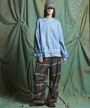 【PRE-ORDER】Heavy-Weight Sweat Embroidery Damage Over-Dye Crew Neck Pullover