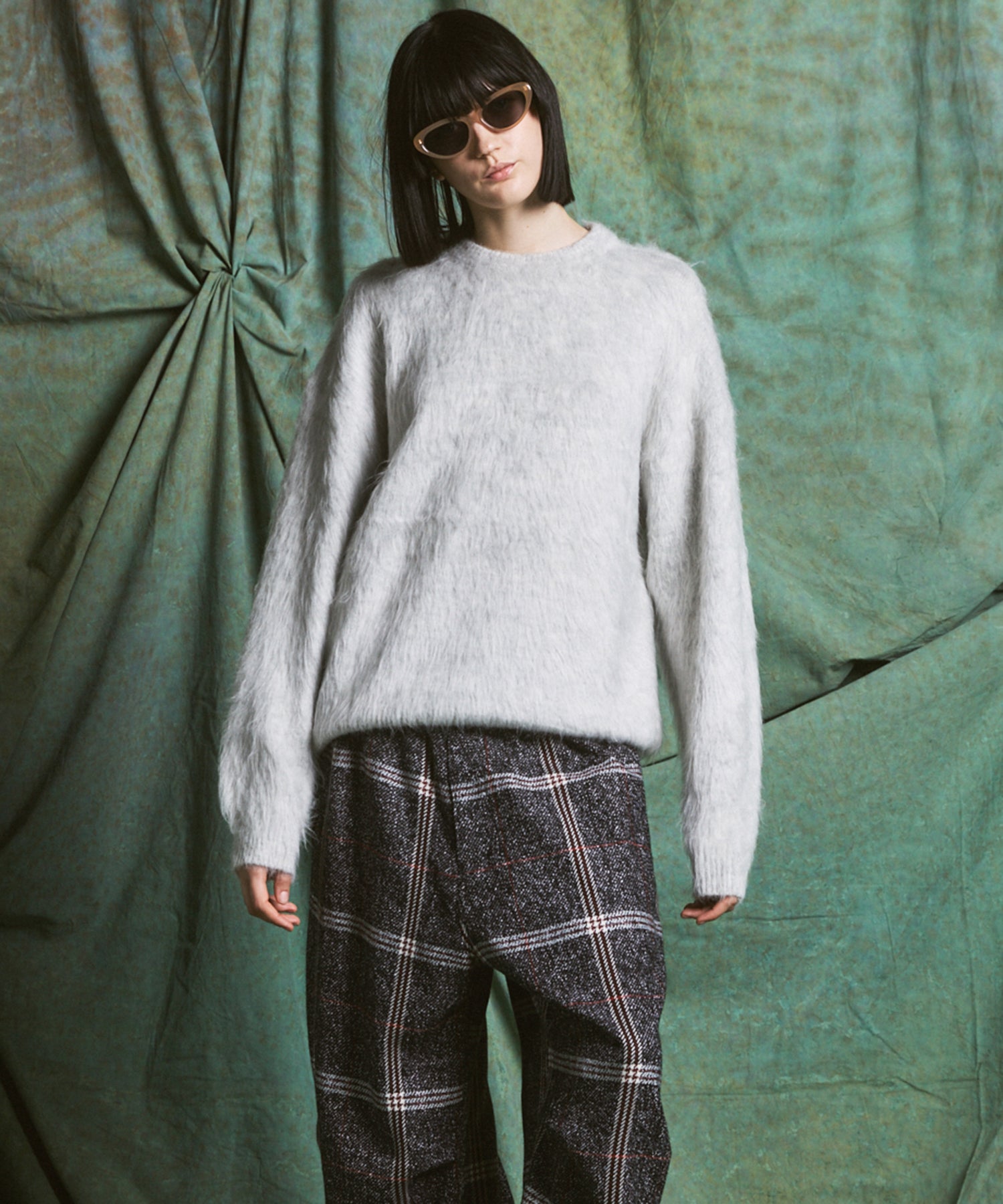【26AW PRE-ORDER】シャギーニットプライムオーバークルーネックセーター