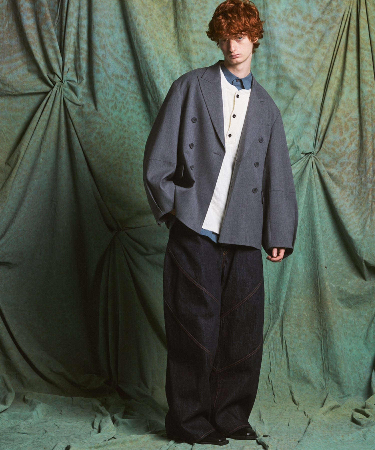 【26SS PRE-ORDER】Airy Striped Gabardine Prime-Over Short-sleeved Shirt