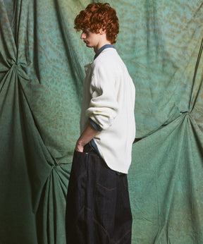 【26SS PRE-ORDER】Airy Striped Gabardine Prime-Over Short-sleeved Shirt