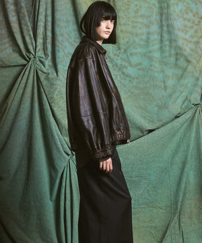 【26AW PRE-ORDER】Sheep Leather Prime-Over Stand Collar Blouson