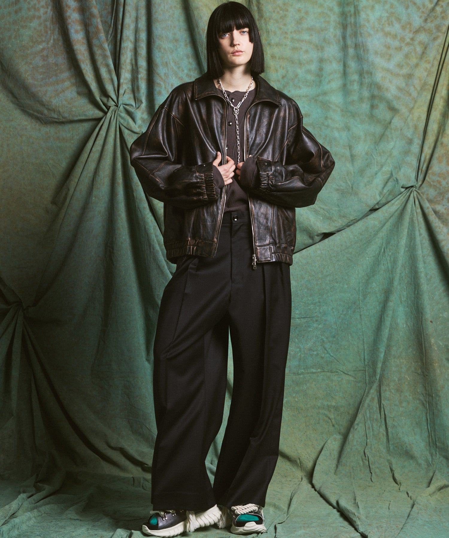 【26AW PRE-ORDER】Sheep Leather Prime-Over Stand Collar Blouson