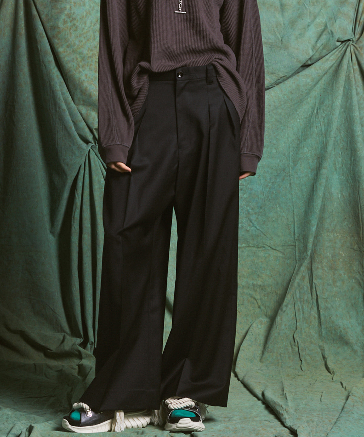 【26AW PRE-ORDER】【Ermenegildo Zegna Fabric】Prime-Wide Two-tuck Trousers