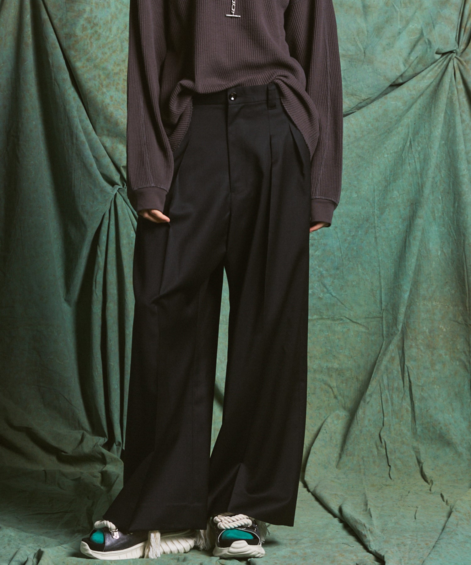 【26AW PRE-ORDER】【Ermenegildo Zegna Fabric】Prime-Wide Two-tuck Trousers