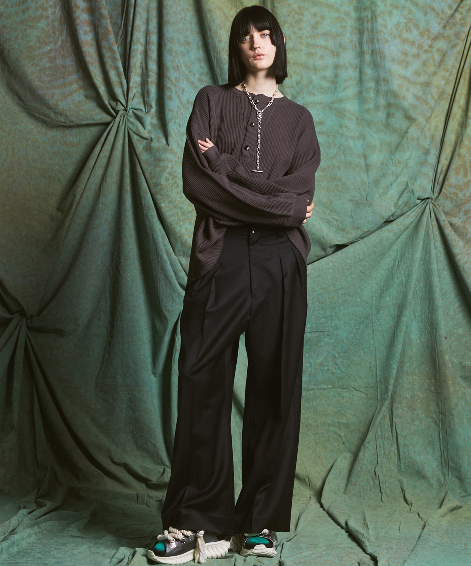 【26AW PRE-ORDER】【Ermenegildo Zegna Fabric】Prime-Wide Two-tuck Trousers